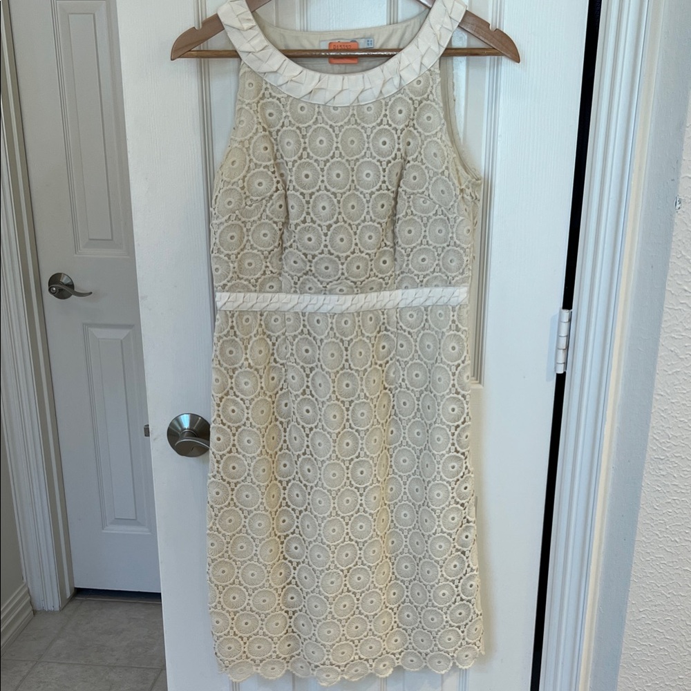 Boden Cream Lace Midi Dress